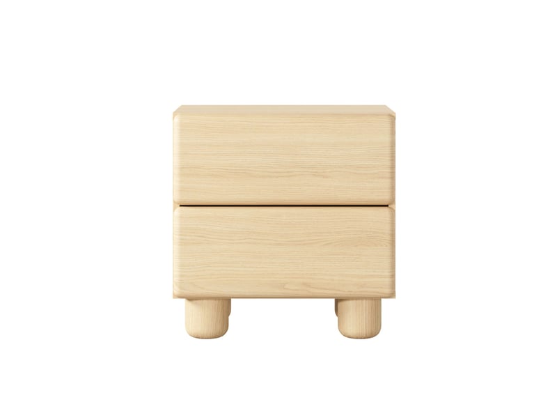  Calanque - table de chevet 50 cm mélaminé chêne clair  - Conforama A