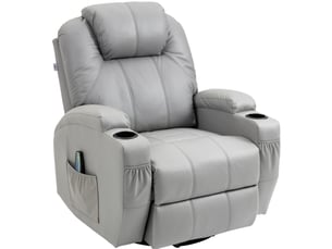 Fauteuil relax manuel <strong>BEAOK</strong> Simili gris