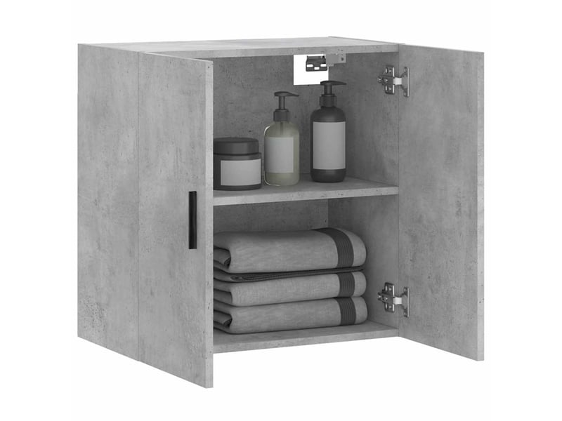  Armoire murale salon, meuble de rangement gris béton 60x31x60 cm bois d'ingénierie shl7138  - Conforama D