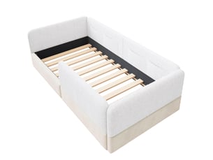 Lit avec rangement 90x200 cm CHICFURN coloris blanc