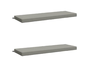 Lot de 2 coussins de banc, coussins d'assise soest 100 % polyester gris cf57279