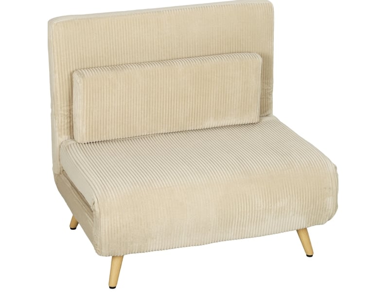  Fauteuil convertible 3 en 1 couchage 90x190 beige evryae  - Conforama A