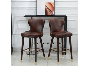 tabouret de bar  <strong>HAUSS SPOLE</strong>  - marron hauteur d'assise 71 cm vendu Par paire