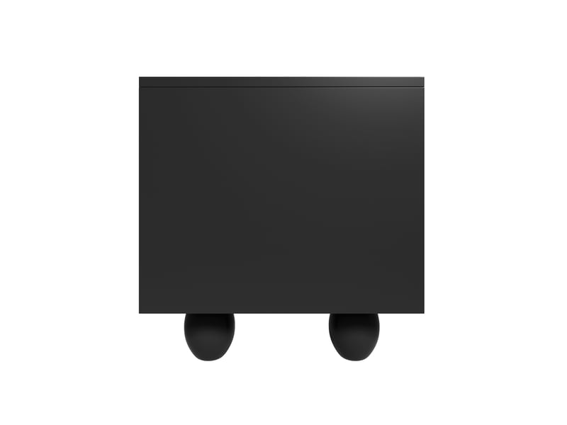  Meuble tv noir, rangement, design moderne, structure robuste, finition haut de gamme, entretien facile - 180x40x42cm - salon  - Conforama B