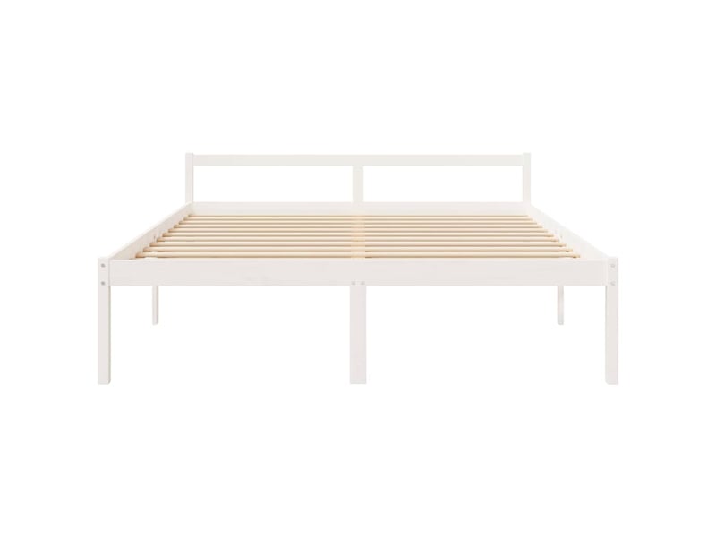 Lit double- lit adulte - lit pour personne âgée sans matelas 200x200 cm bois pin massif - Conforama C