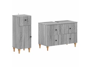 Ensemble de 2 meubles de salle de bain alkmaar sonoma gris cf63060