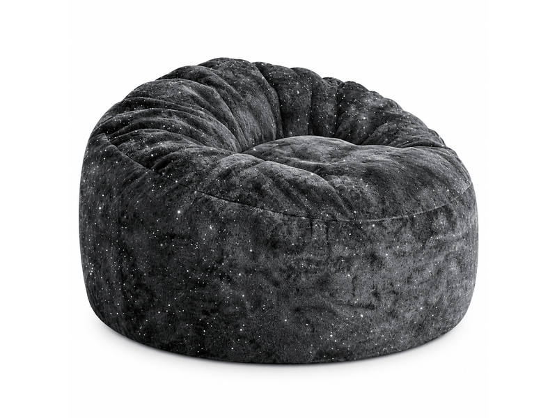 Fauteuil pouf à dossier haut incurvé, soutien enveloppant, design moderne - Conforama A
