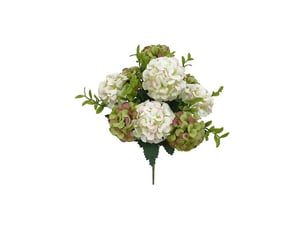 Pièce de fausse fleur en soie inaltérable à monter soi-même, plante artificielle pour bureaublanc