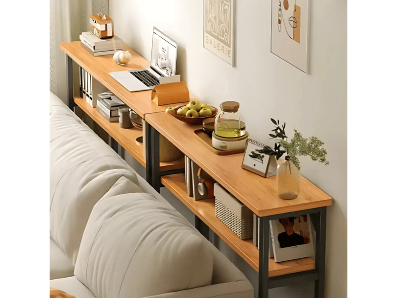  Console mezzanine pour table d'appoint de canapé, étagère pour le salon 80x20x102 [console1]  - Conforama D