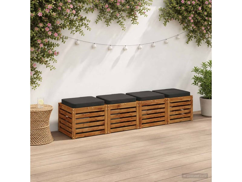 Lot de 4 coussins de siège, coussins d'assise vught 100 % polyester cf60664 - Conforama B