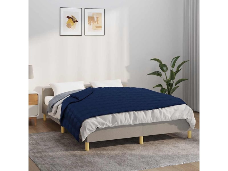  Couverture lestée adulte bleu 150x200 cm 7 kg tissu shl27156  - Conforama B