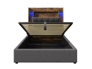 Lit coffre 90x200 cm OKWISH coloris bicolore