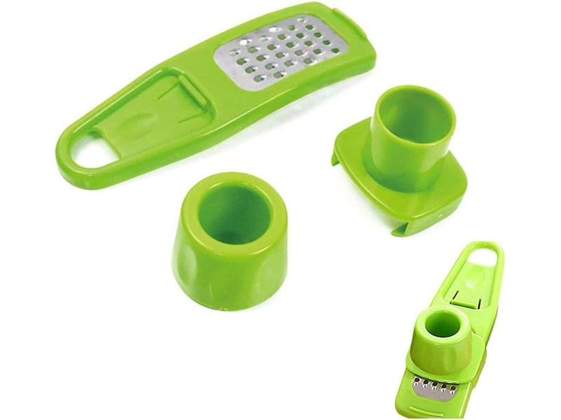  2 pcs presse ail, presse-ail en acier inoxydable, hachoir et trancheuse ail, ail crusher, presse ail rosle pour restaurant maison cuisine(vert, rouge) - multicolour  - Conforama C