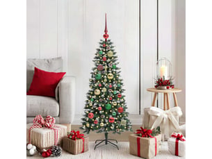 Sapin de noël artificiel, arbre de noël vert 120 cm pvc, plastique et acier shl1215