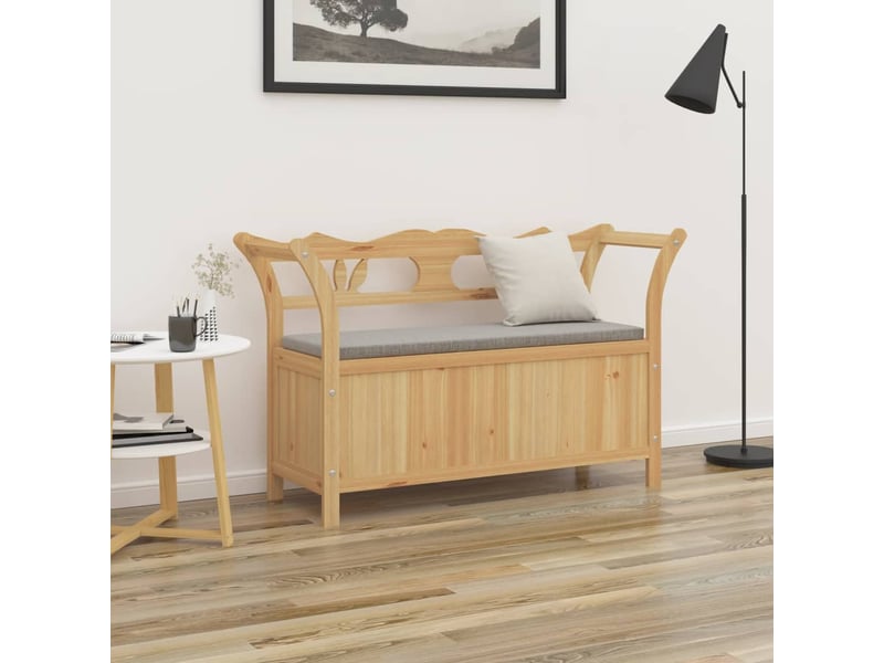  Banc d'entrée, banc d'intérieur 107x45x75,5 cm bois de sapin solide  - Conforama B