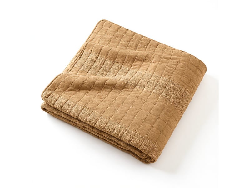 Couvre lit 240x260 cm coton zélie camel PD24856