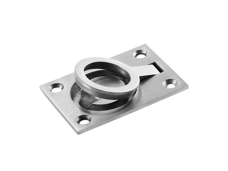  2 pièces d'anneau de traction carré pour pont marin, couvercle de pont, poignée d'accès de 65 x 46 mm  - Conforama A
