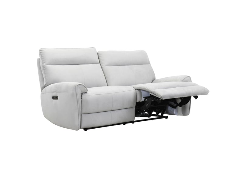  Canapé relax motorisé 3 pl en tissu microfibre gris clair – connor  - Conforama A