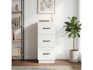 Armoire à tiroirs, rangement bureau blanc 33 x 34,5 x 87 cm bois d'ingénierie shl9617
