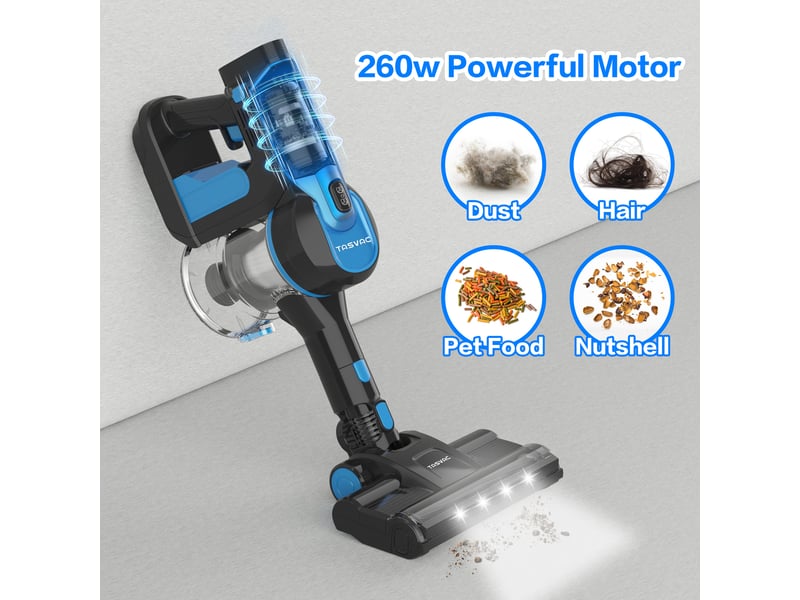  Aspirateur balai sans fil avec écran led, brosse rouleau souple, aspiration jusqu'à 23 kpa, autonomie jusqu'à 50 min  - Conforama C