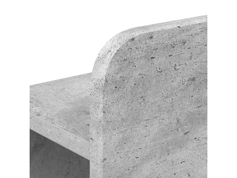 Lit simple- lit adulte - cadre de lit avec rangement gris béton 80 x 200 cm - Conforama D