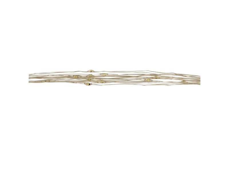  Guirlande lumineuse à pompons d'intérieur 2 m 200 led blanc froid fil cuivre à piles  - Conforama C