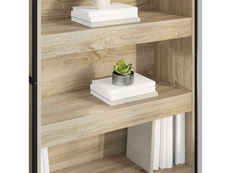  Bibliothèque, armoire à livres 80 x 30 x 155 cm bois d'ingénierie sonoma  - Conforama D