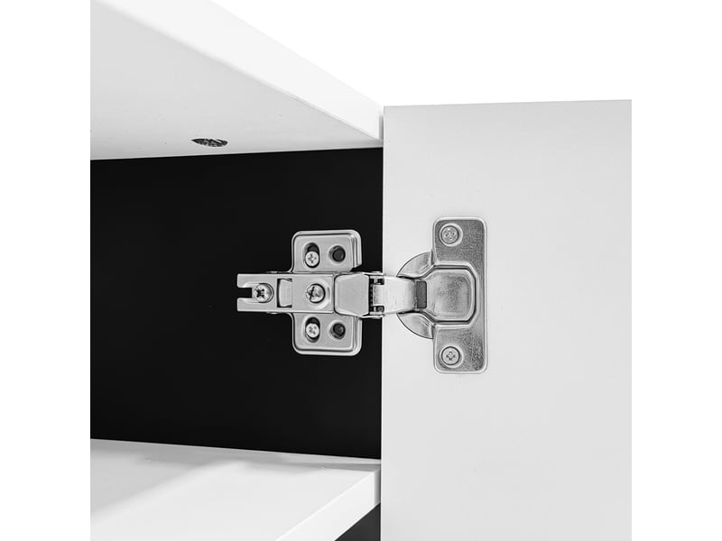  Meuble tv 190 cm en mdf et panneaux de particules, 3 portes à fermeture amortie, 2 tiroirs, rangement pour le salon  - Conforama D