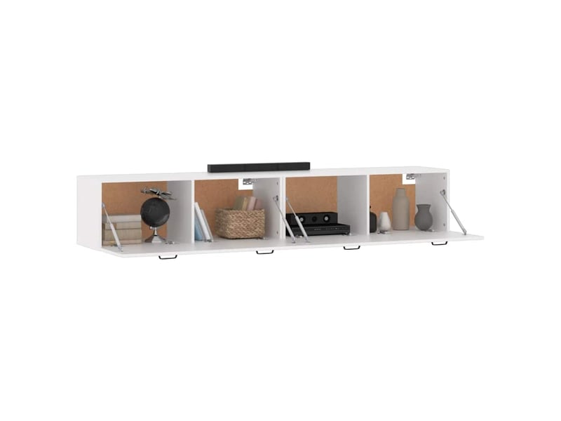  Armoires murales 2 pcs salon blanc 100x36,5x35cm bois d'ingénierie shl7973  - Conforama D