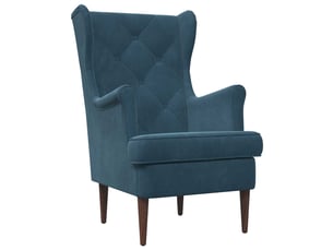 Fauteuil fixe VIDAXL  Velours bleu