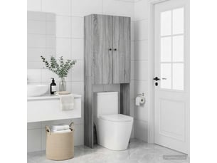 Armoire de toilette, meuble de toilette breda sonoma gris 66x25.5x190 cm