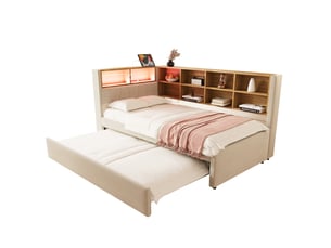 Lit gigogne 90x200 cm coloris beige