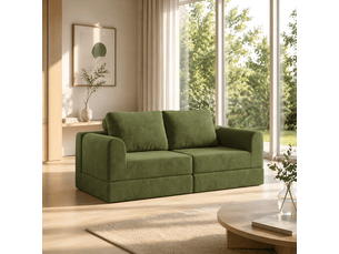 Canapé-lit pliant convertible, fauteuil multi-fonction avec mousse mémoire et soutien dorsal, futon portable pour salon, chambre, petits espaces, vert