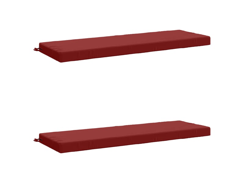  Lot de 2 coussins de banc, coussins d'assise soest 100 % polyester bordeaux cf57165  - Conforama A