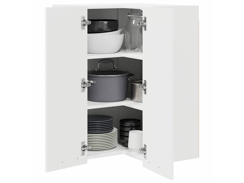  Meuble de rangement cuisine, armoire suspendue blanc 57x57x80cm bois d'ingénierie  - Conforama C