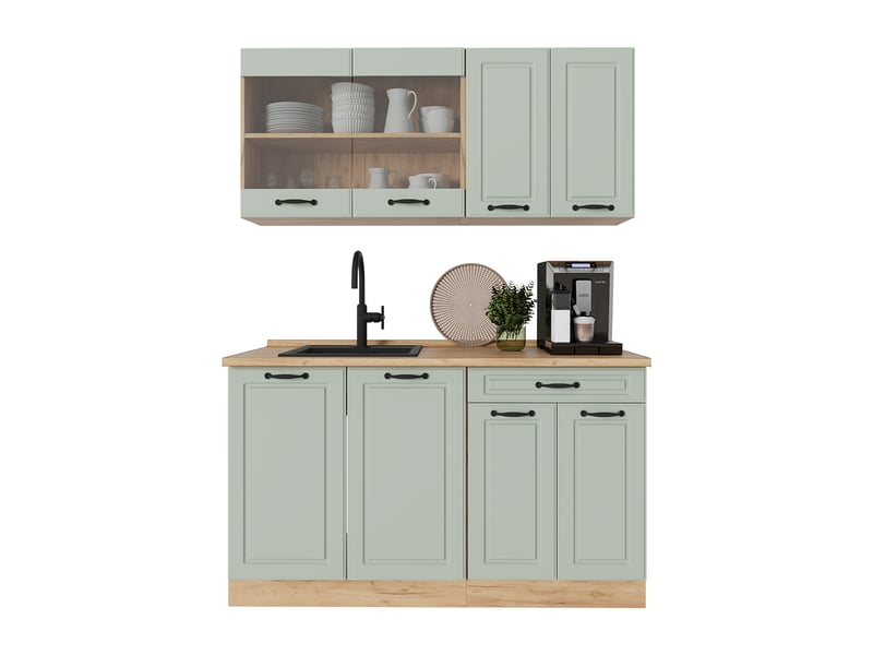 Vicco cuisine, mint campagnechêne doré, 140cm sans plan de travail - Conforama E