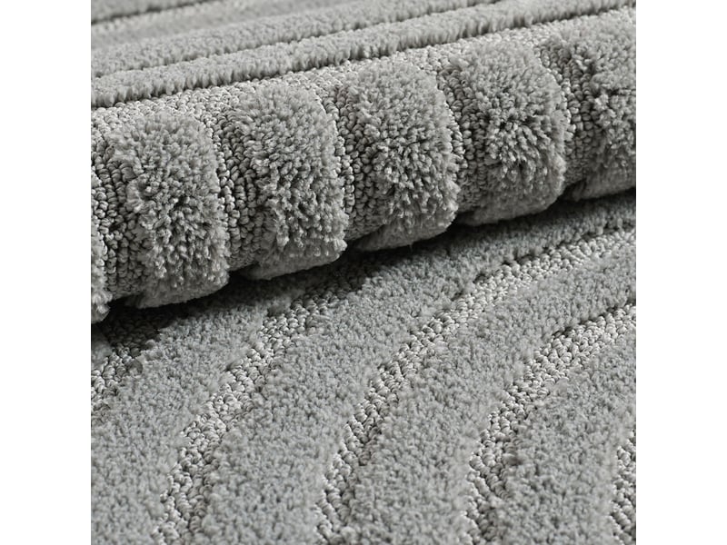 Tapis rond à relief lena gris 120x120cm ART1201201121SILVER - Conforama D