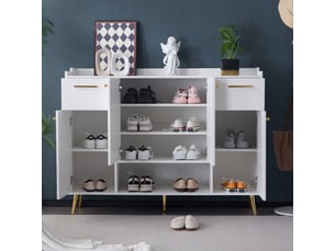 Meuble à chaussures 1 paire(s)  <strong>MEULVA</strong>  <strong></strong> coloris blanc