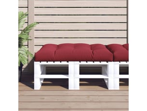 Coussin de palette, coussin de chaise, coussin de canapé rouge bordeaux 120x80x12 cm tissu cf55448
