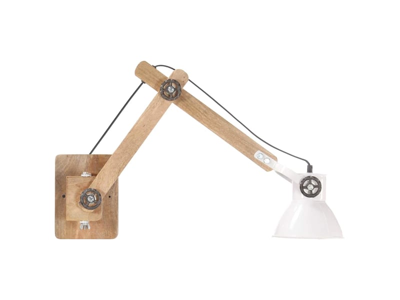  Lampe murale, applique murale style industriel blanc rond e27  - Conforama D