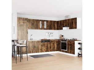 Meuble de rangement, armoire de cuisine kalmar chêne fumé 80x46x81,5cm