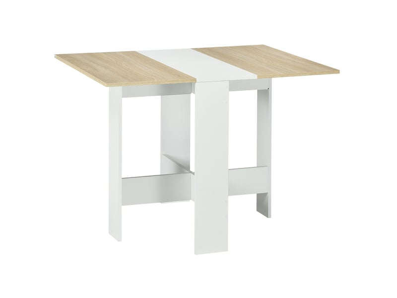  Table de salle à manger pliante, table d'appoint de cuisine avec abattant, gain de place, design moderne, 103 x 76 x 73,5 cm, bois  - Conforama B