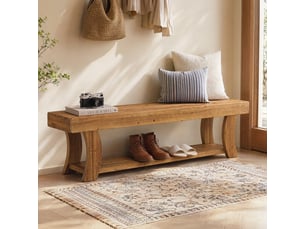 Banc  coloris marron <strong>TRIBESIGNS</strong> <strong></strong> - 160 cm