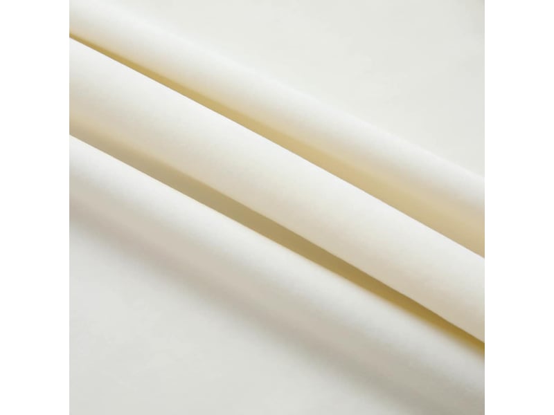  Lot de 2 rideaux occultants, rideaux black-out avec crochets velours crème 140x175 cm cf44895  - Conforama C