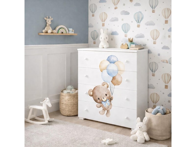  Commode enfant emily sweet bear - blanc, thème petit ours EMILY/B/NPL/SWEET BEAR - Conforama D
