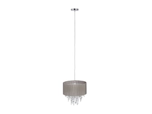 Lampe suspension vintage décorative chambre 40 x 30 cm lumière indirecte ambiance cosy en organza transparent 13_0007843