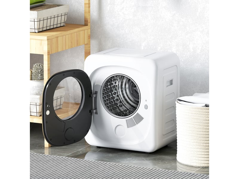  Sèche-linge à évacuation portable 4 kg, sèche-linge 800 w compact, 5 modes de séchage, blanc, minuterie  - Conforama D