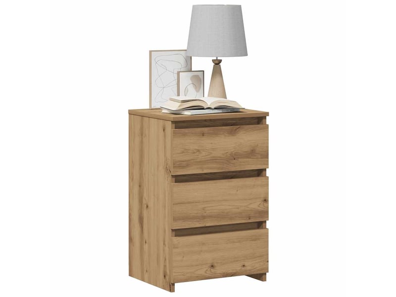  Table de chevet - cabinet de chevet - table de nuit chêne artisanal 40x35x62,5 cm bois d'ingénierie  - Conforama C