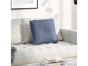 Coussin de dos, coussin de dossier bleu 50 x 45 cm tissu en velours côtelé cf54528