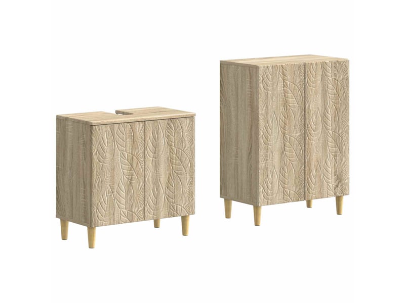  Ensemble de 2 meubles de salle de bain delft chêne sonoma cf63117  - Conforama A